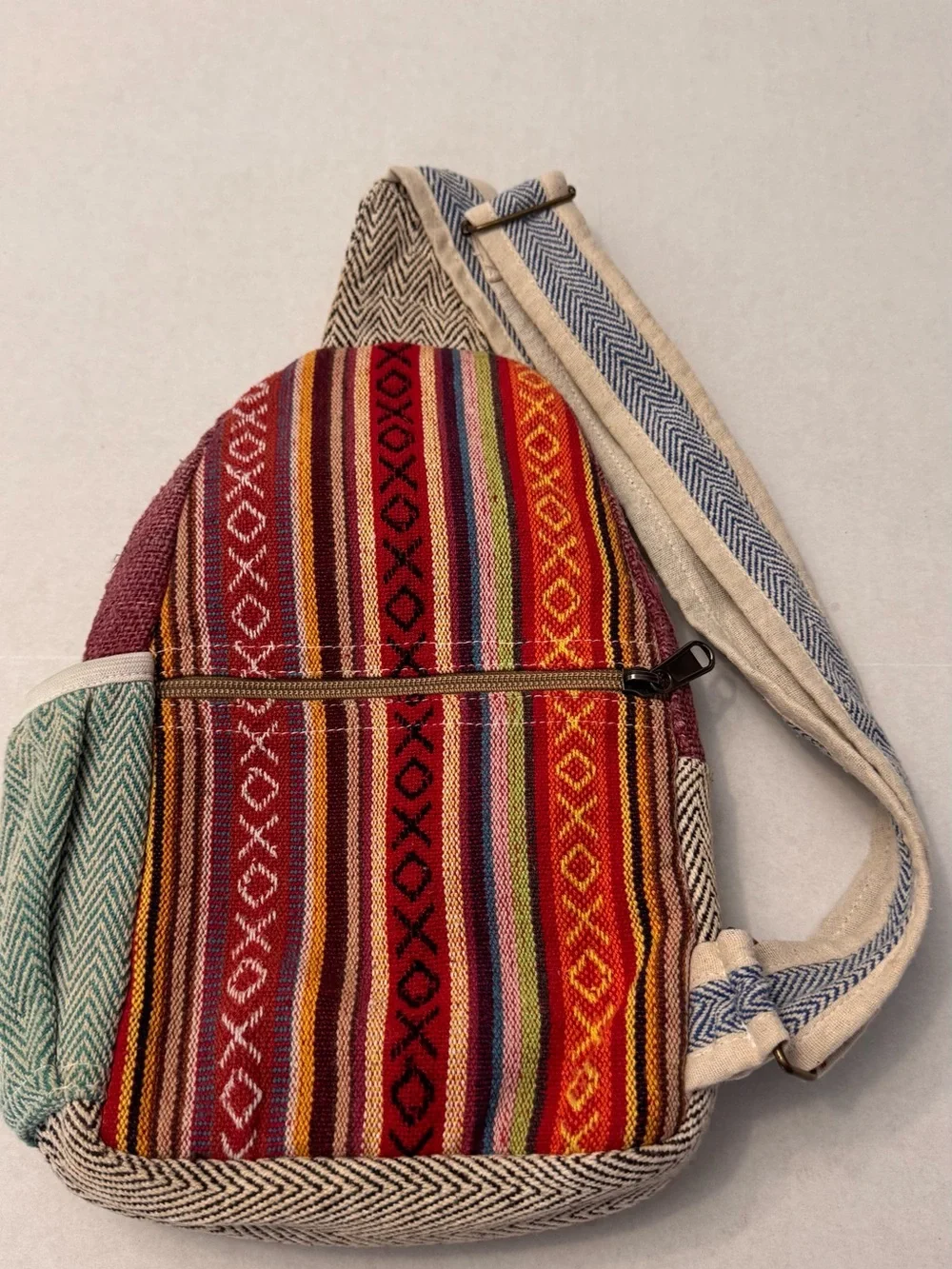 Himalayan Natural Hemp Cotton Sling Bag Crossbody Handcrafted in Nepal